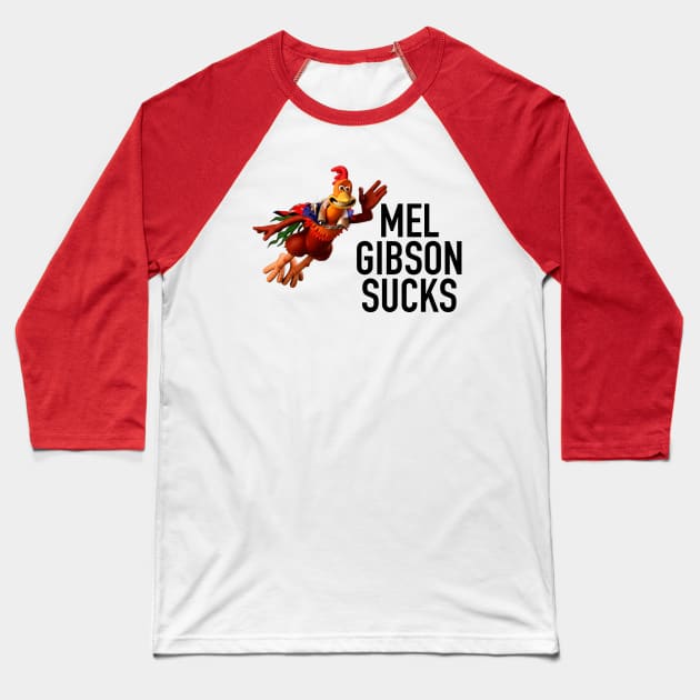 Chicken Racist Baseball T-Shirt by PlanetWeirdPod
